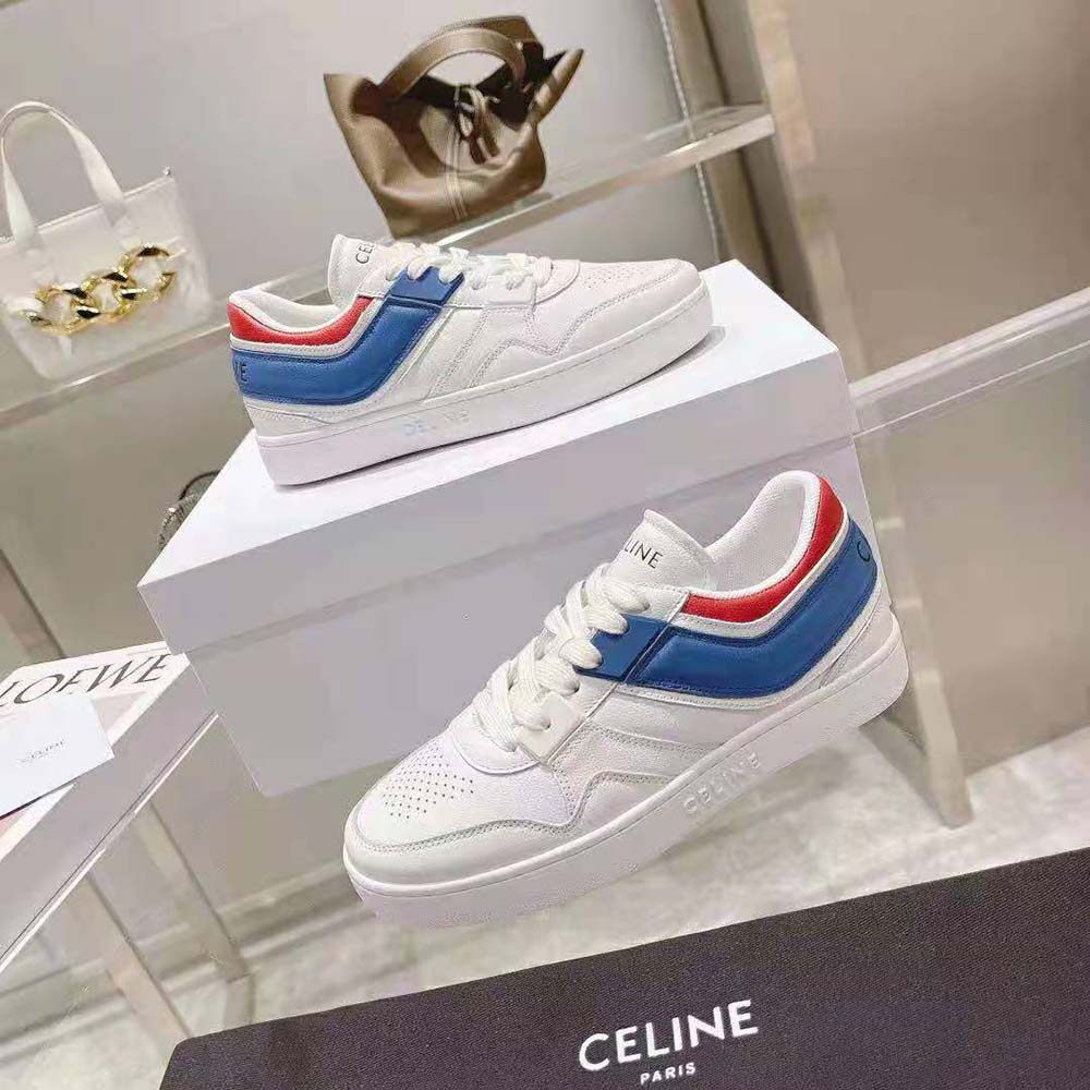Celine Women Trainer Low Lace-up Sneaker in Calfskin-Blue - image 7