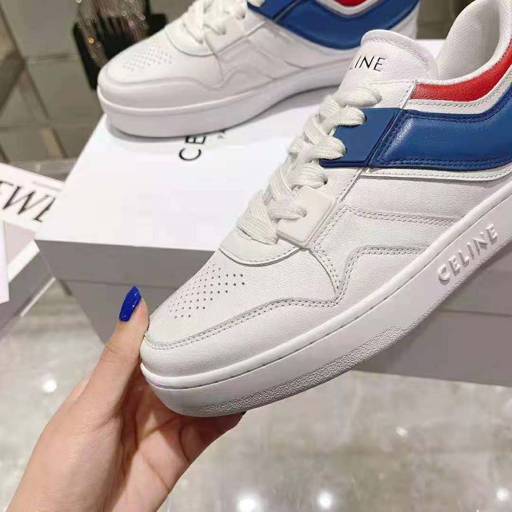 Celine Women Trainer Low Lace-up Sneaker in Calfskin-Blue - image 10