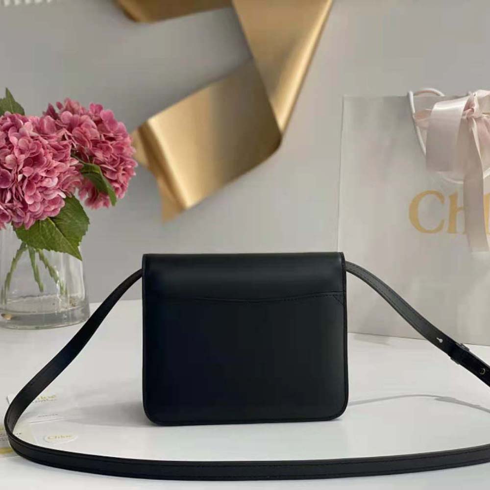 Side view showing smooth calfskin texture on Chloe Women Kattie Cross-Body Bag
