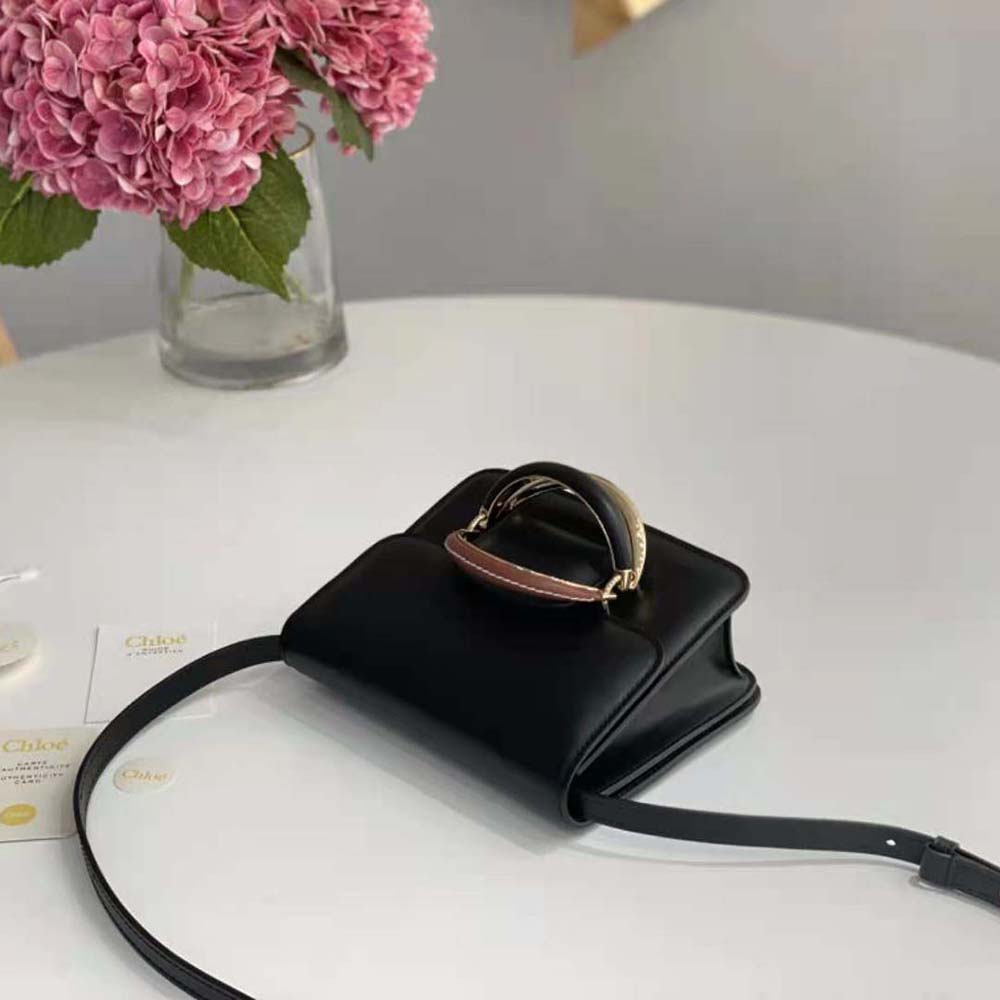 Chloe Women Kattie Cross-Body Bag in Shiny Calfskin-Black - image 5