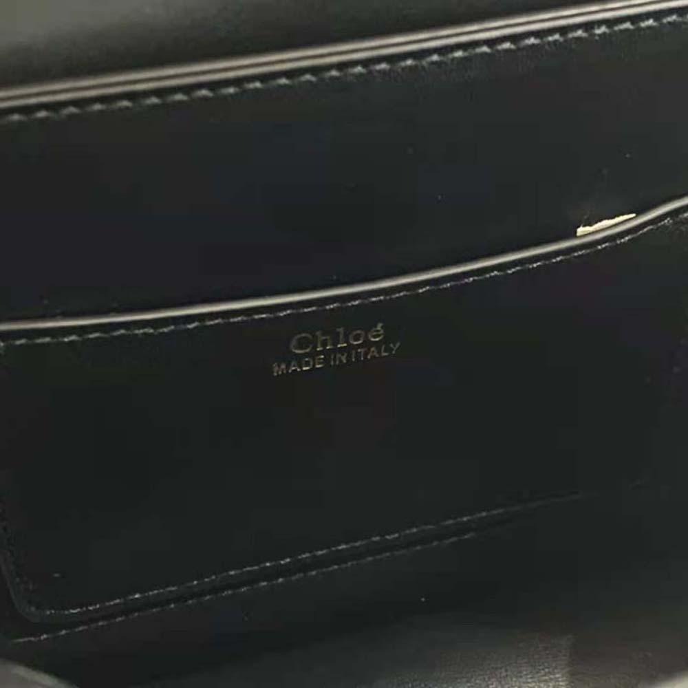 Chloe Women Kattie Cross-Body Bag in Shiny Calfskin-Black - image 10