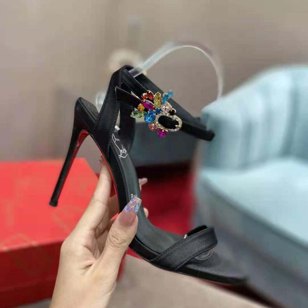 Christian Louboutin Women Goldie Joli 100 mm Heel Height-Black - image 9