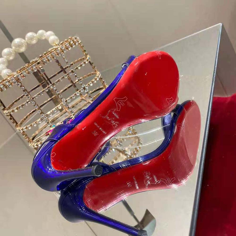 Christian Louboutin Women Goldie Joli 100 mm Heel Height-Purple - image 10