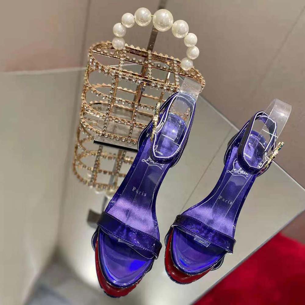 Christian Louboutin Women Goldie Joli 100 mm Heel Height-Purple - image 4