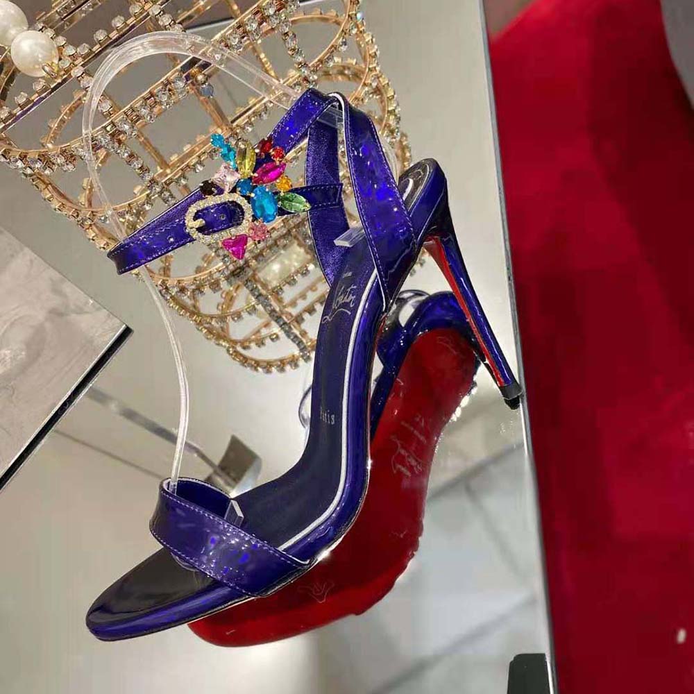Christian Louboutin Women Goldie Joli 100 mm Heel Height-Purple - image 6
