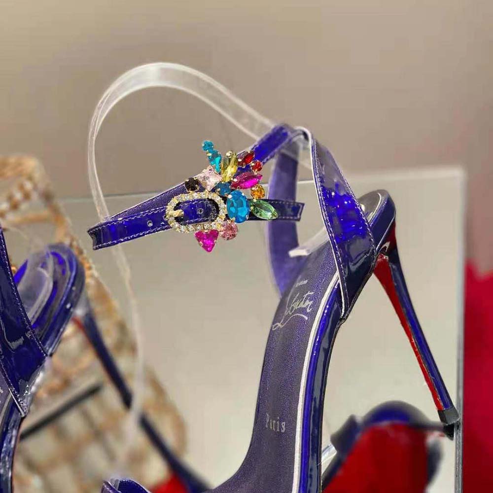 Christian Louboutin Women Goldie Joli 100 mm Heel Height-Purple - image 8