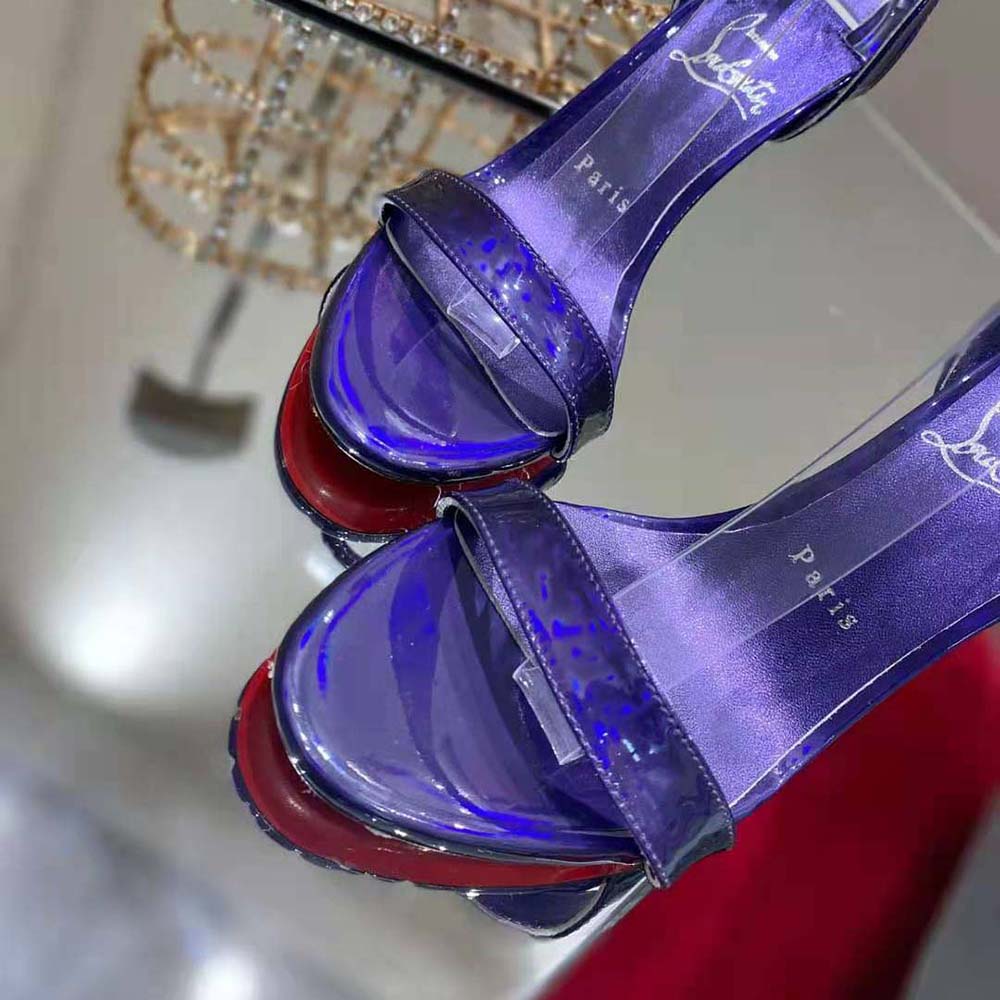 Christian Louboutin Women Goldie Joli 100 mm Heel Height-Purple - image 9