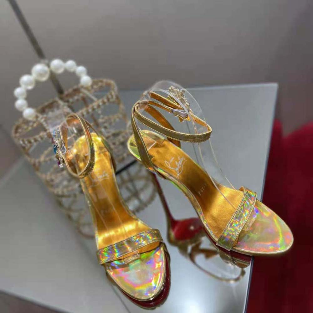 Christian Louboutin Women Goldie Joli 100 mm Heel Height-Yellow - image 4