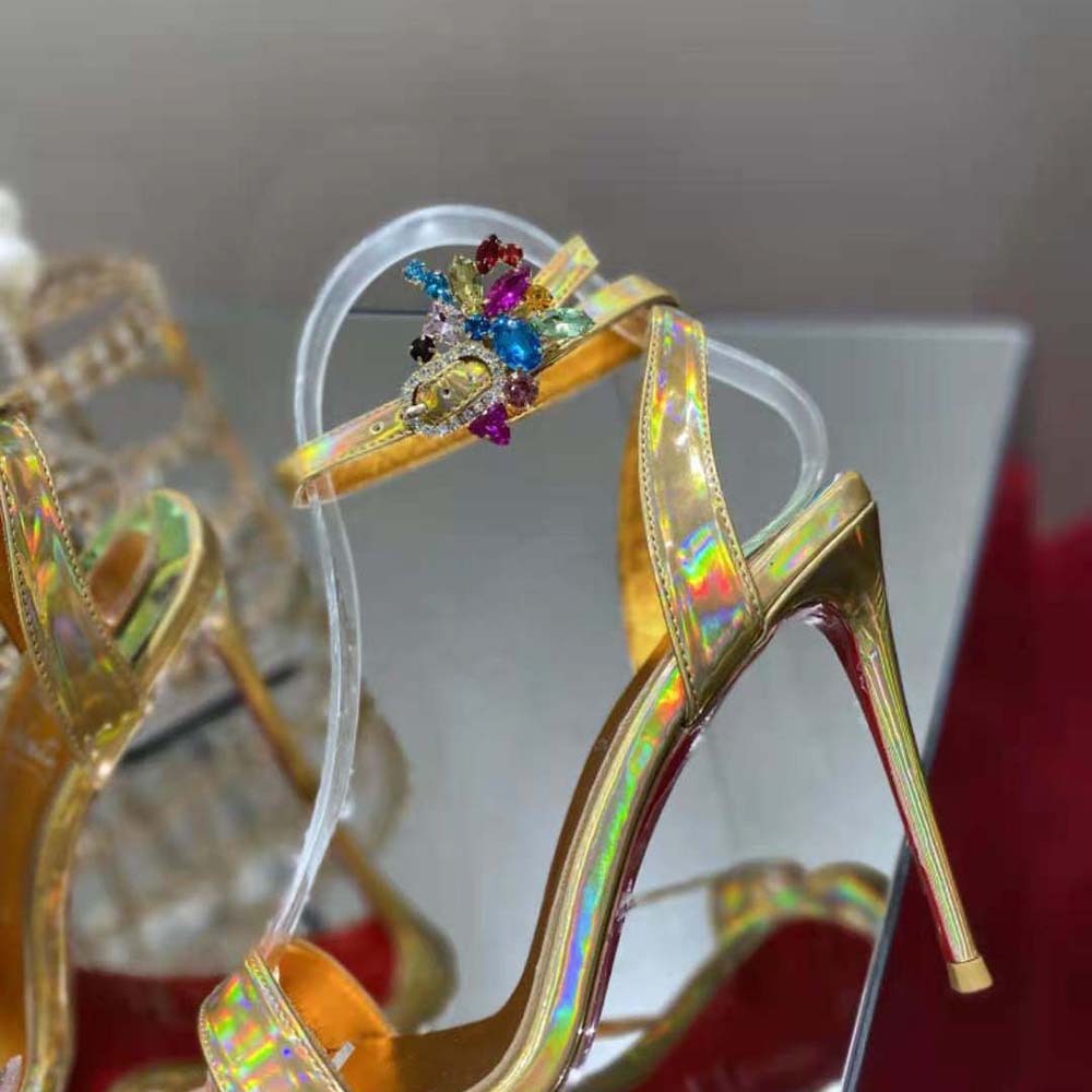 Christian Louboutin Women Goldie Joli 100 mm Heel Height-Yellow - image 9