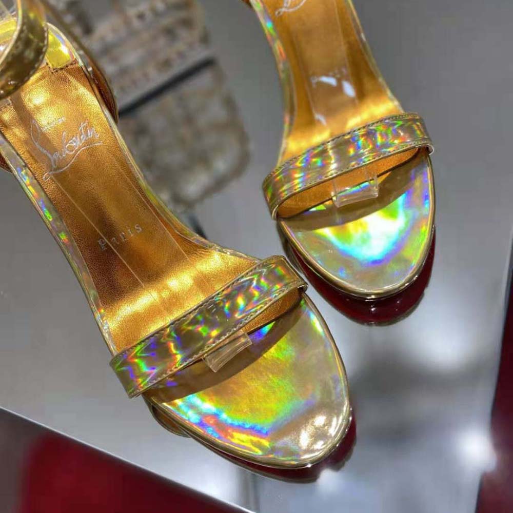 Christian Louboutin Women Goldie Joli 100 mm Heel Height-Yellow - image 10