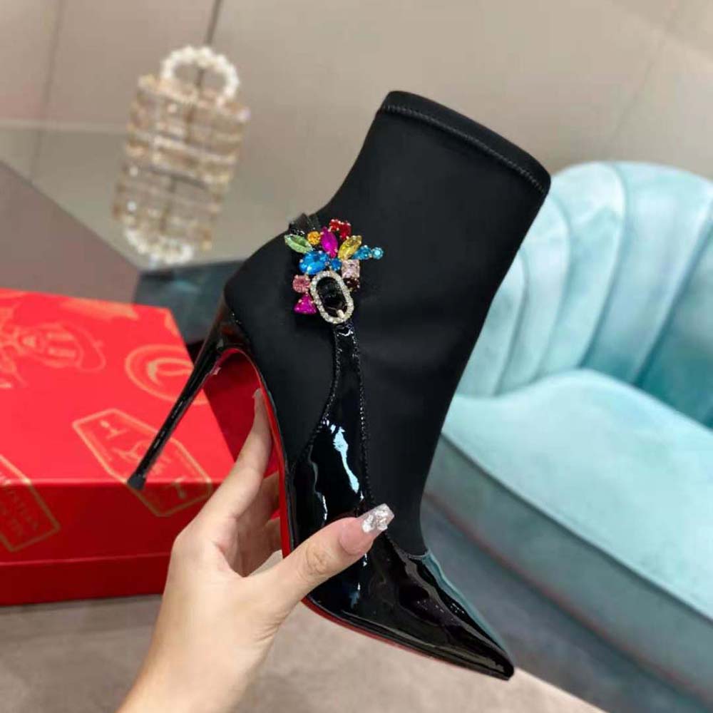 Christian Louboutin Women Jessie Booty Joli 100 mm Heel Height-Black - image 8