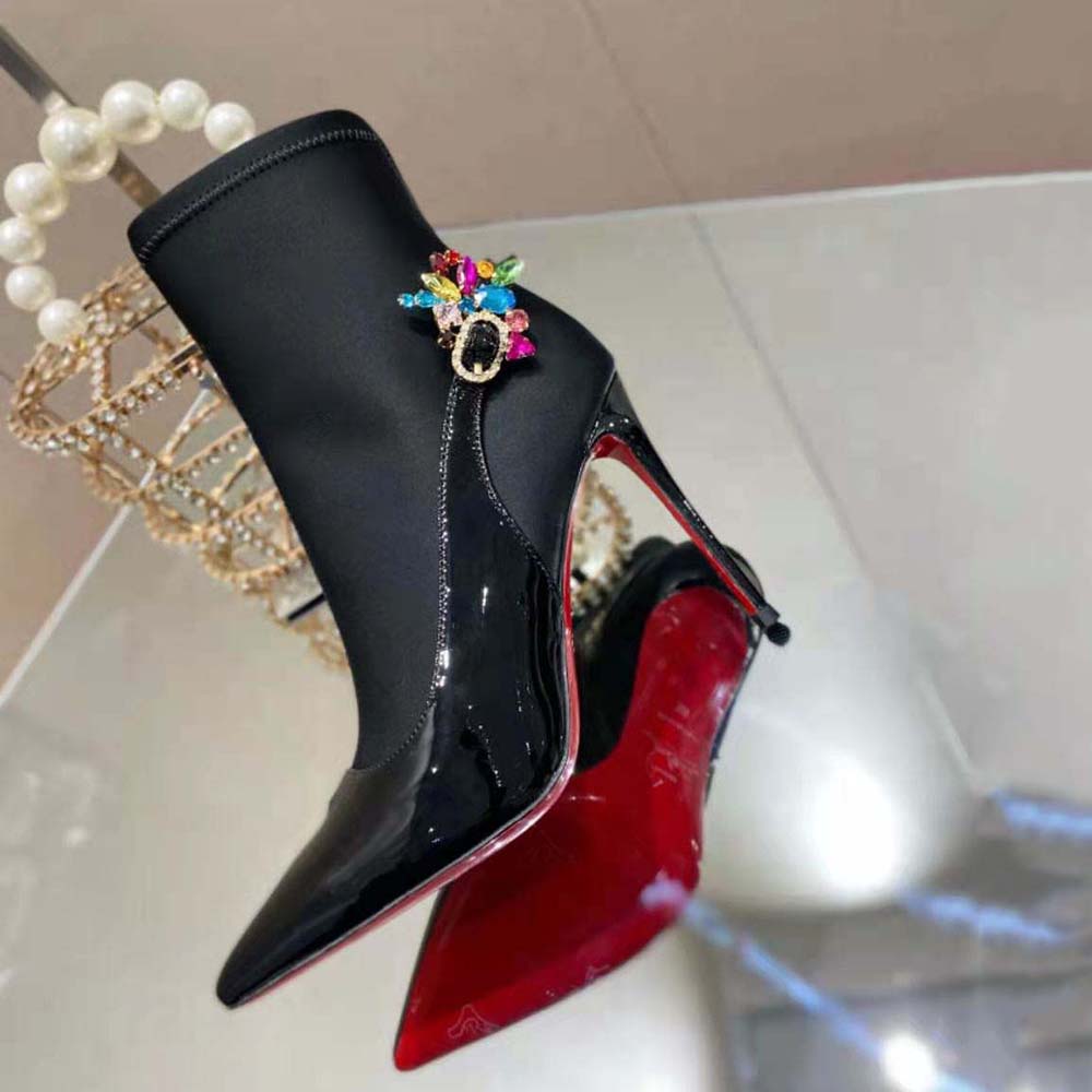 Christian Louboutin Women Jessie Booty Joli 100 mm Heel Height-Black - image 7
