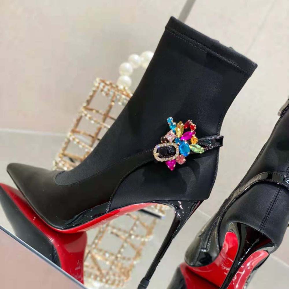 Christian Louboutin Women Jessie Booty Joli 100 mm Heel Height-Black - image 9