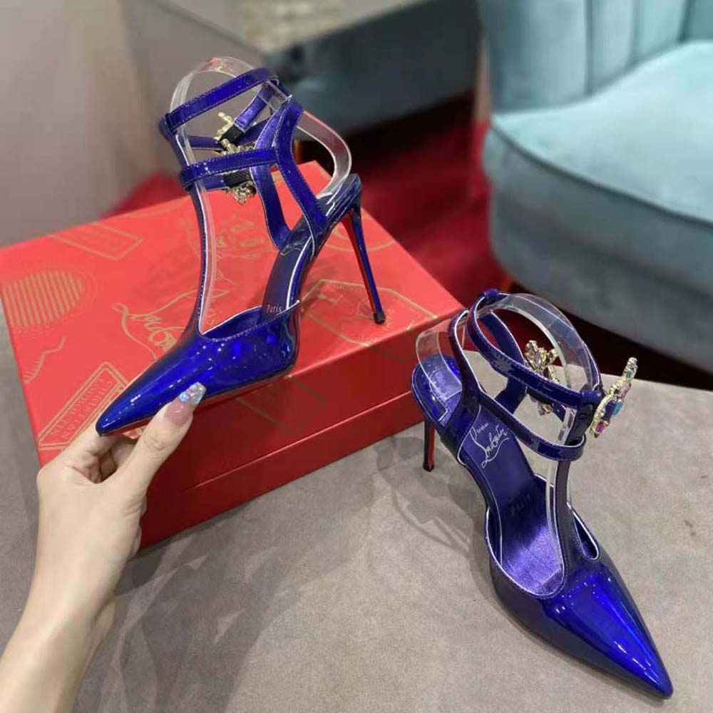 Christian Louboutin Women Maravilla Joli 100 mm Heel Height-Purple - image 5