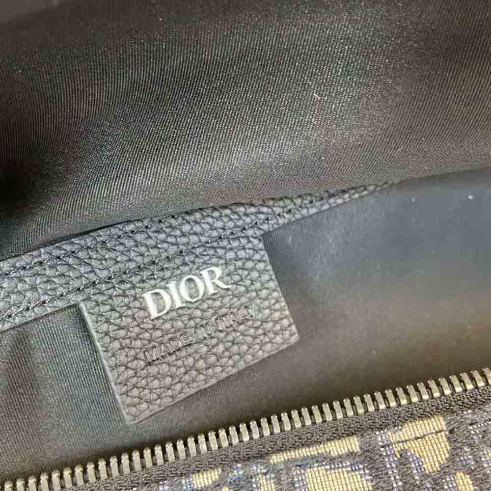 Dior Men Lingot 50 Bag Beige and Black Dior Oblique Jacquard - image 10