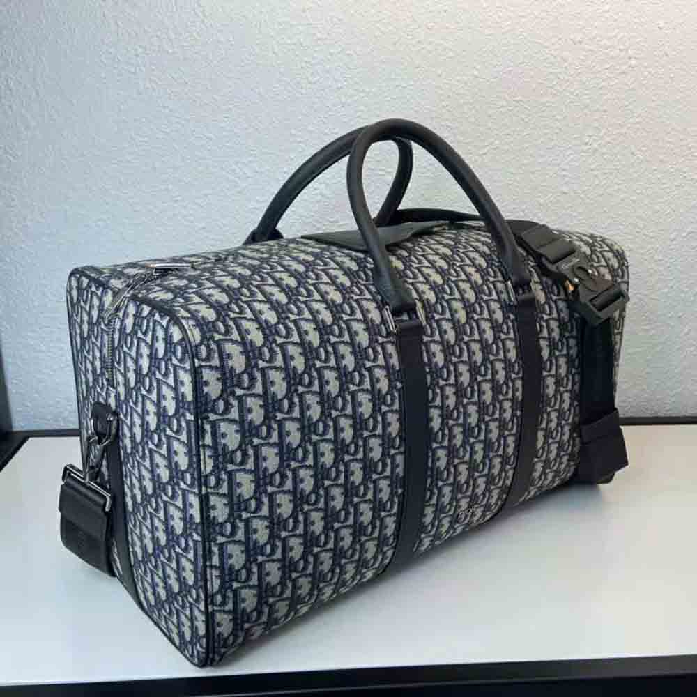 Dior Men Lingot 50 Bag Beige and Black Dior Oblique Jacquard - image 4