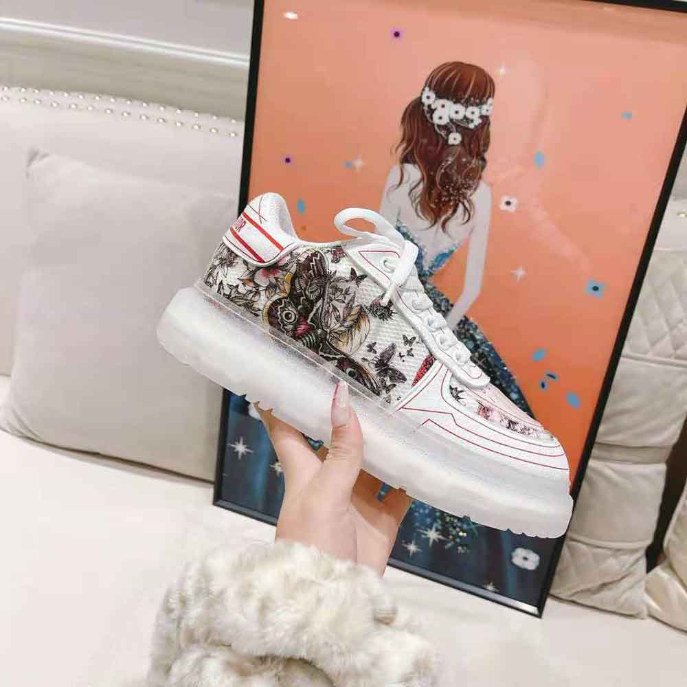 Dior Women Addict Sneaker White Calfskin and Technical Fabric - image 9