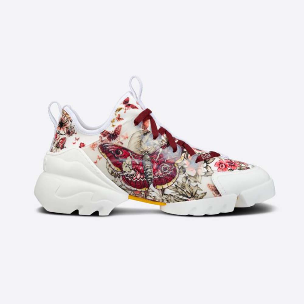 Side view of Dior Women D-Connect Sneaker with butterfly motif