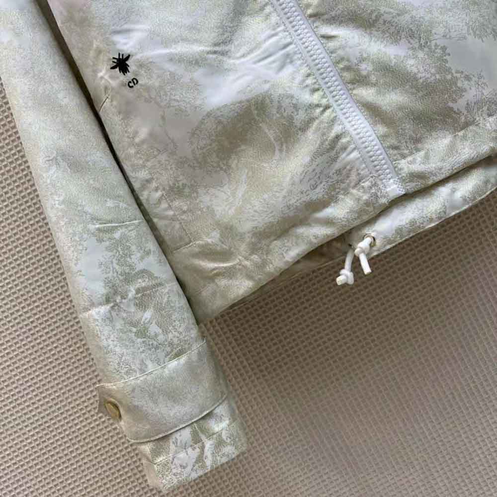 Dior Women D-Way windbreaker Gold-Tone Technical Taffeta Jacquard - image 8