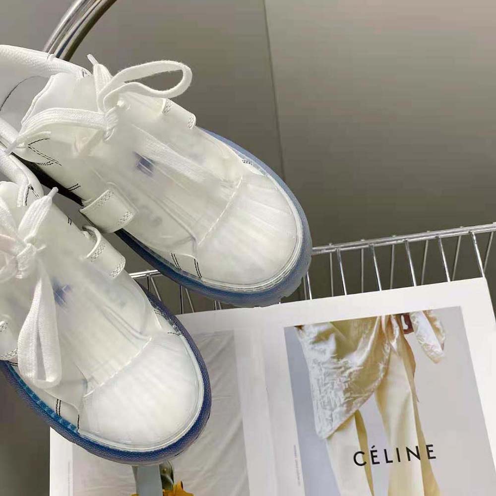Dior Women Dior-Id Sneaker White Calfskin and Deep Blue Transparent Rubber - image 6