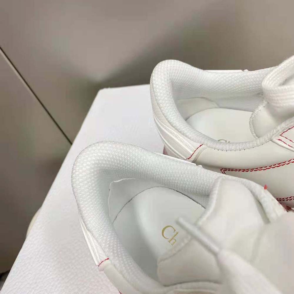 Dior Women Dior-Id Sneaker White Calfskin and Transparent Red Rubber - image 9