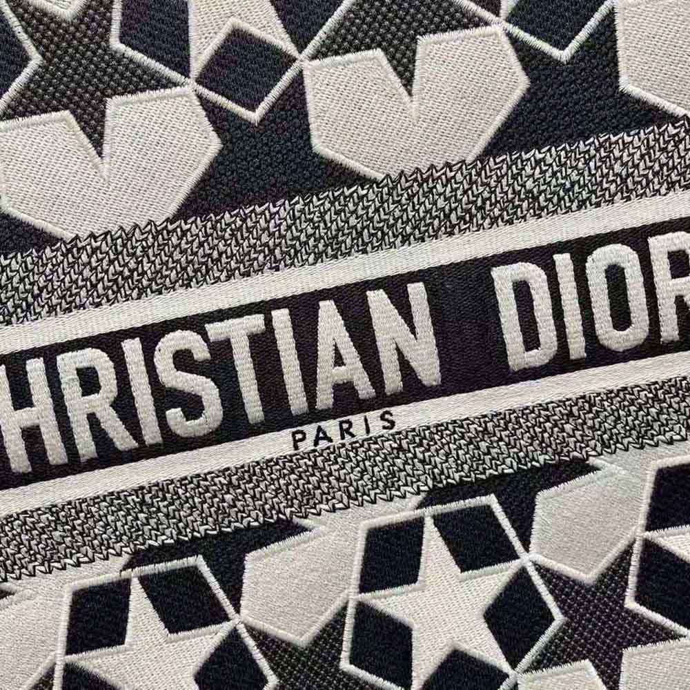 Dior Women Large Dior Book Tote Blue and White Dior Etoile Embroidery - image 10