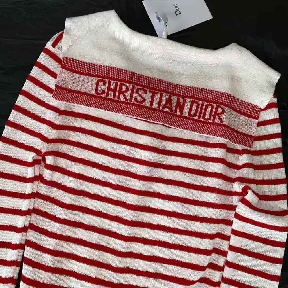 Dior Women Mariniere Sweater Peony Pink Linen Cashmere and Silk - image 8
