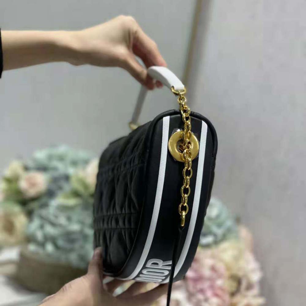 Dior Women Medium Dior Vibe Hobo Bag Black Cannage Lambskin - image 6