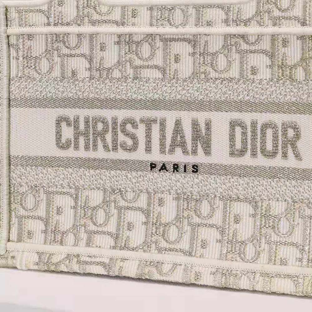 Dior Women Mini Dior Book Tote Gold-Tone Dior Oblique Embroidery - image 10