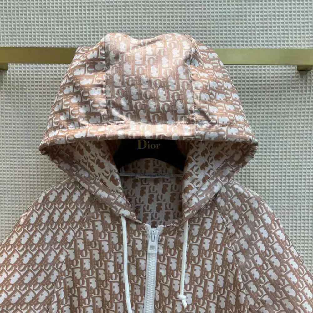 Dior Women Short Hooded Dress Rose Des Vents Technical Taffeta Jacquard - image 4