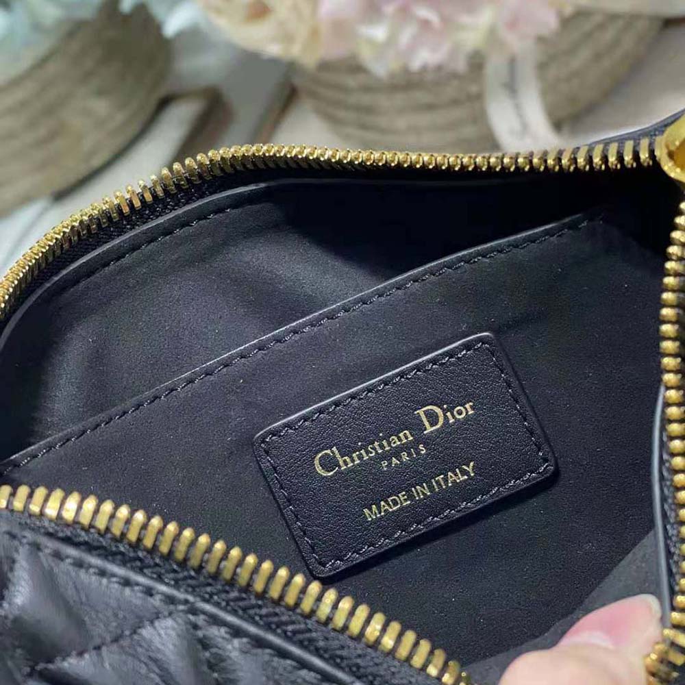 Dior Women Small Dior Vibe Hobo Bag Black Cannage Lambskin - image 8