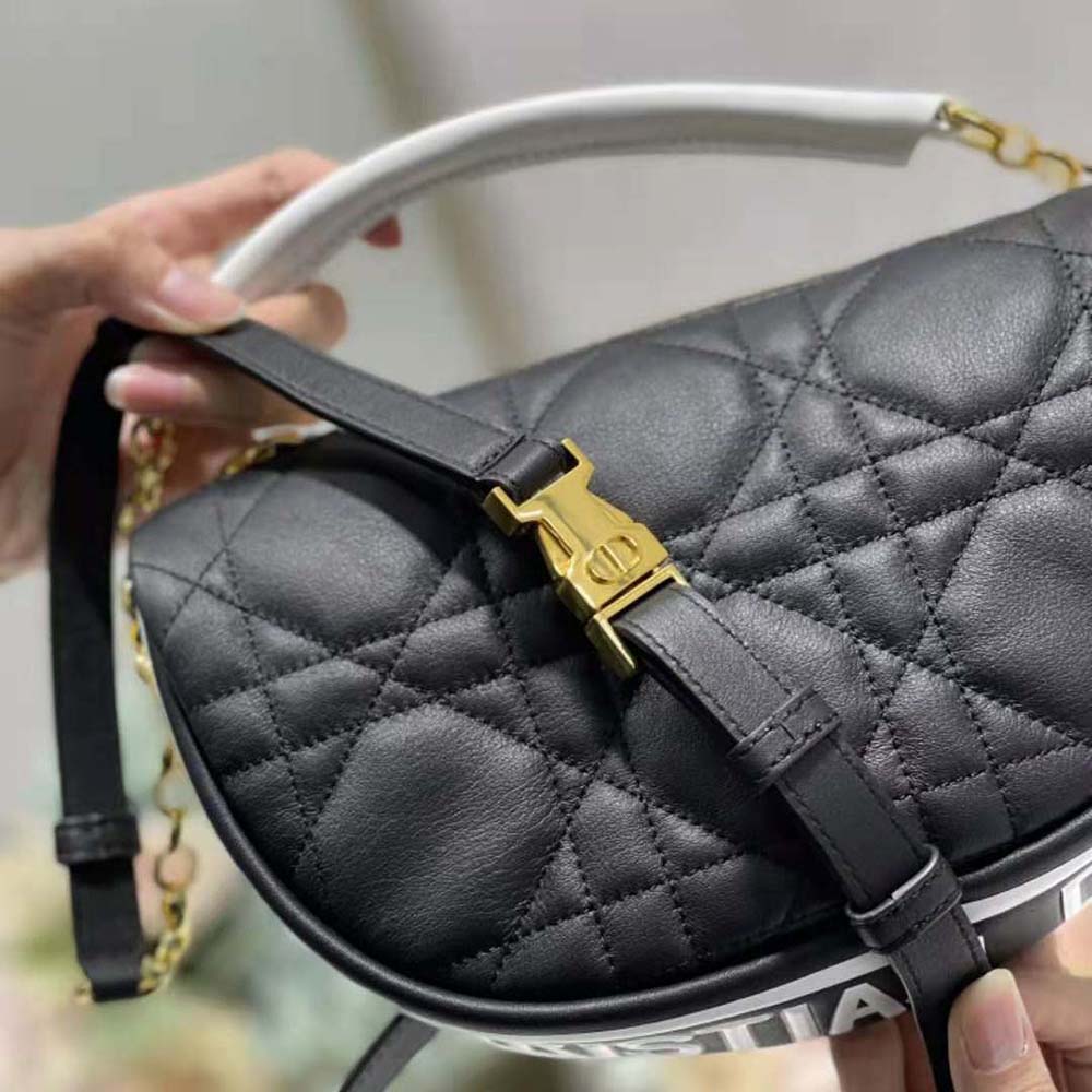 Dior Women Small Dior Vibe Hobo Bag Black Cannage Lambskin - image 7