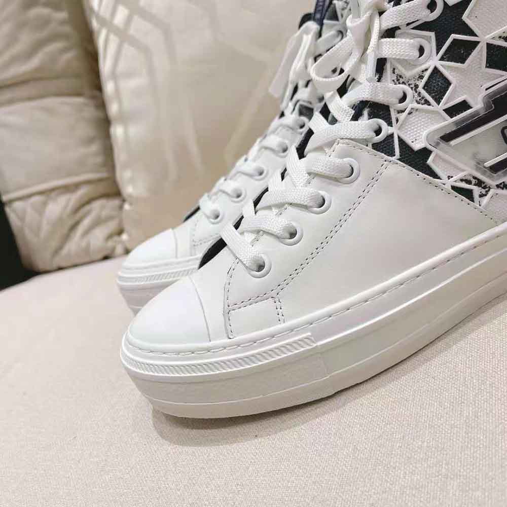 Dior Women Walk N Dior Star Sneaker Blue and White Calfskin and Technical Fabric - image 8