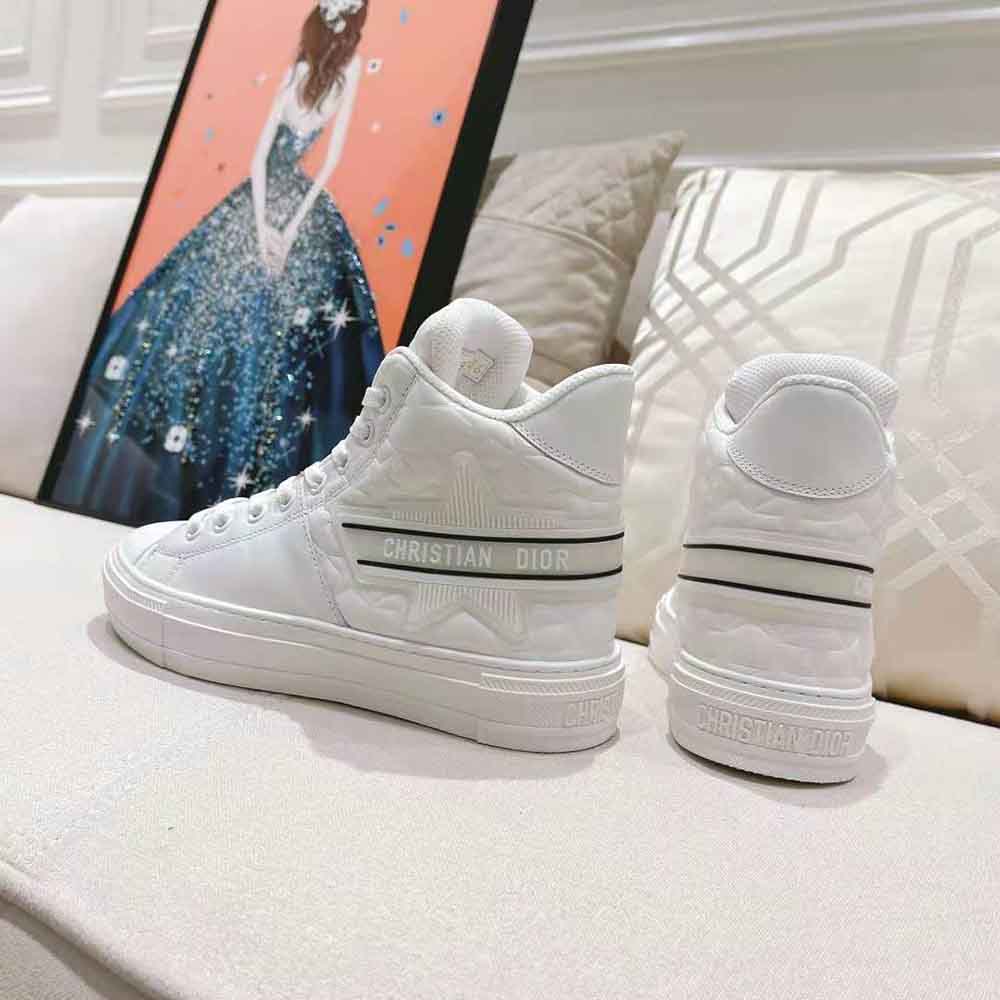 Dior Women Walk N Dior Star Sneaker White Dior Etoile Embossed Lambskin and Calfskin - image 7
