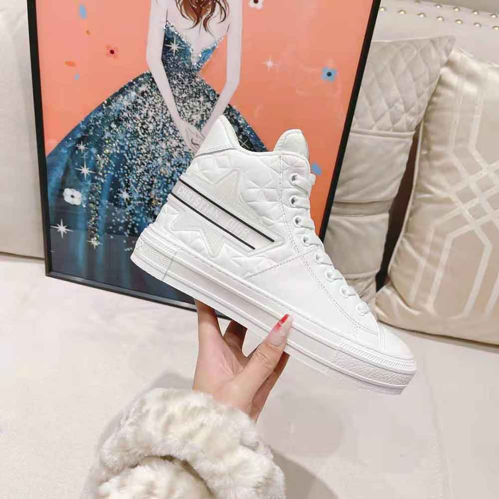 Dior Women Walk N Dior Star Sneaker White Dior Etoile Embossed Lambskin and Calfskin - image 10