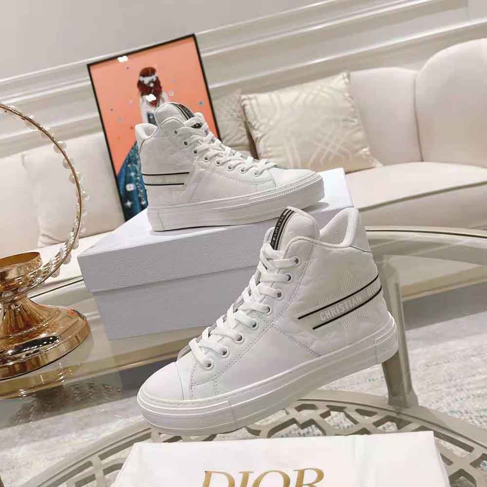 Dior Women Walk N Dior Star Sneaker White Dior Etoile Embossed Lambskin and Calfskin - image 6