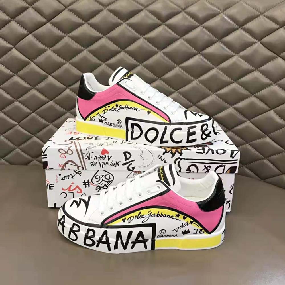 Dolce Gabbana D&G Women Limited Edition Portofino Sneakers-Pink - image 5