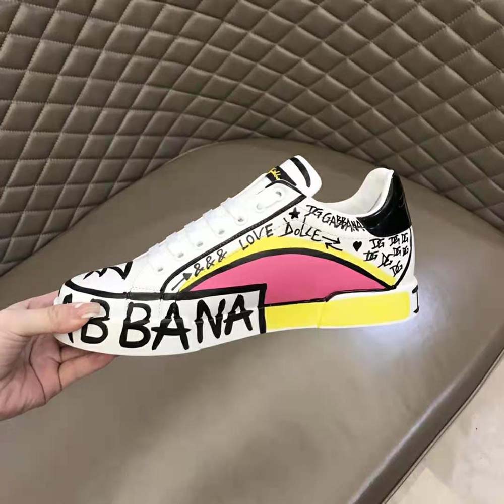 Dolce Gabbana D&G Women Limited Edition Portofino Sneakers-Pink - image 6