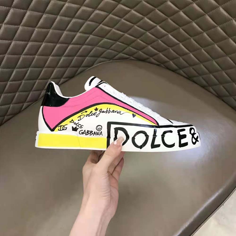 Dolce Gabbana D&G Women Limited Edition Portofino Sneakers-Pink - image 9