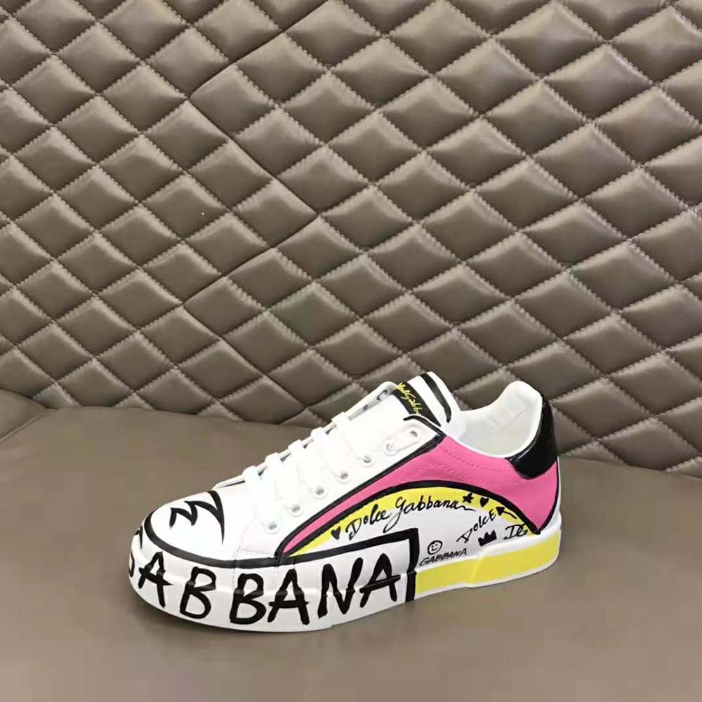 Dolce Gabbana D&G Women Limited Edition Portofino Sneakers-Pink - image 7