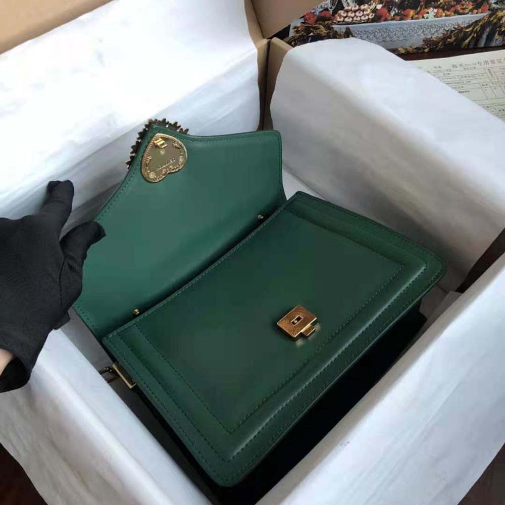 Dolce Gabbana D&G Women Small Smooth Calfskin Devotion Bag-Green - image 5