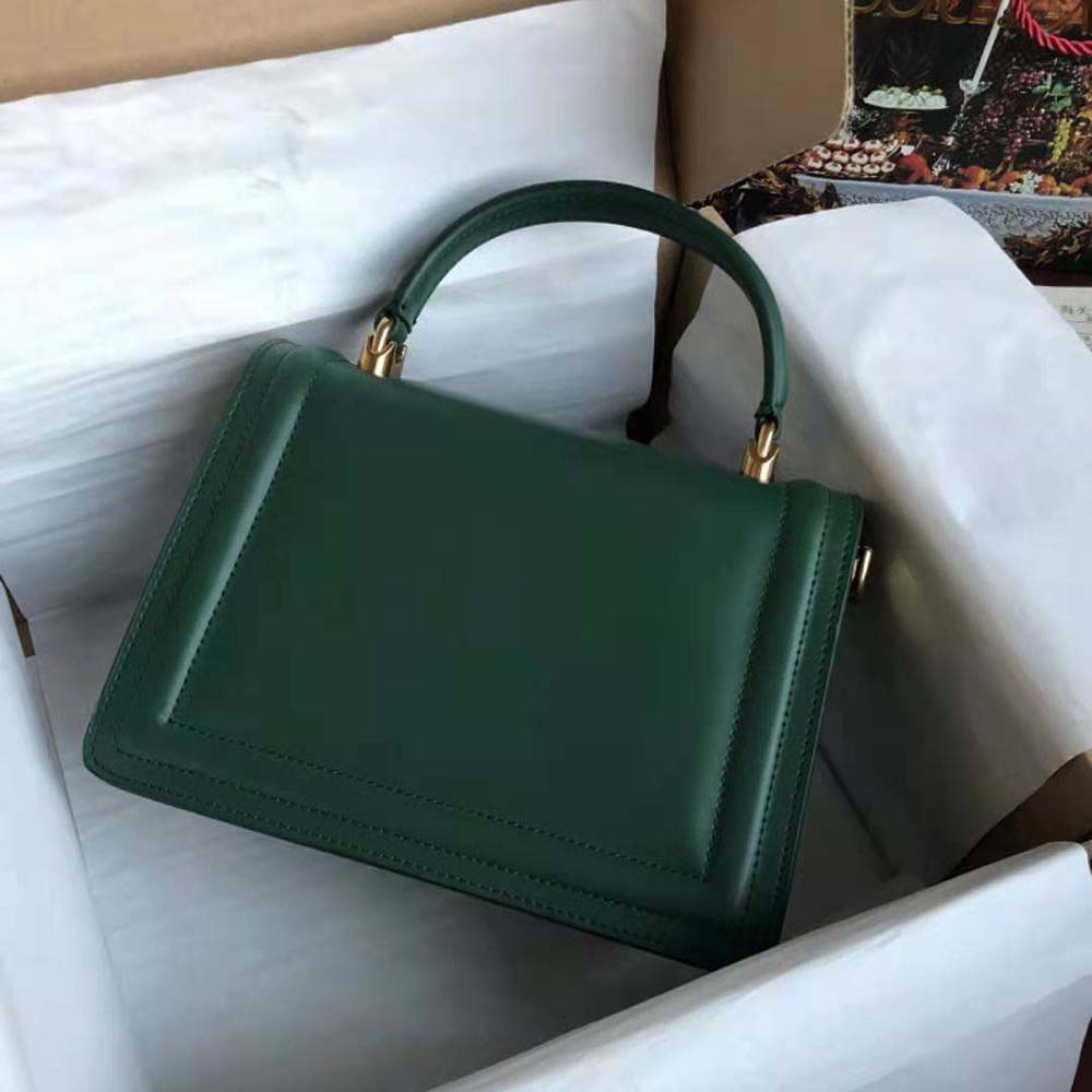 Dolce Gabbana D&G Women Small Smooth Calfskin Devotion Bag-Green - image 4