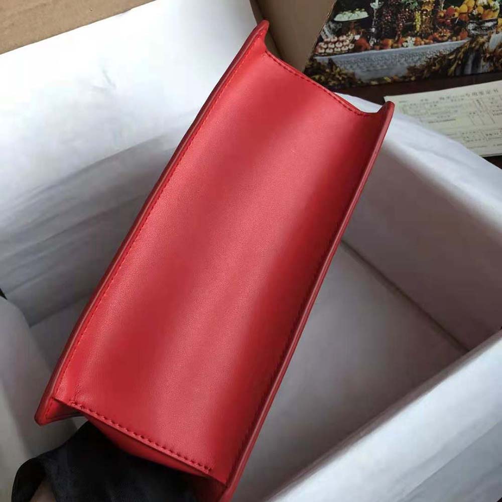 Dolce Gabbana D&G Women Small Smooth Calfskin Devotion Bag-Red - image 6