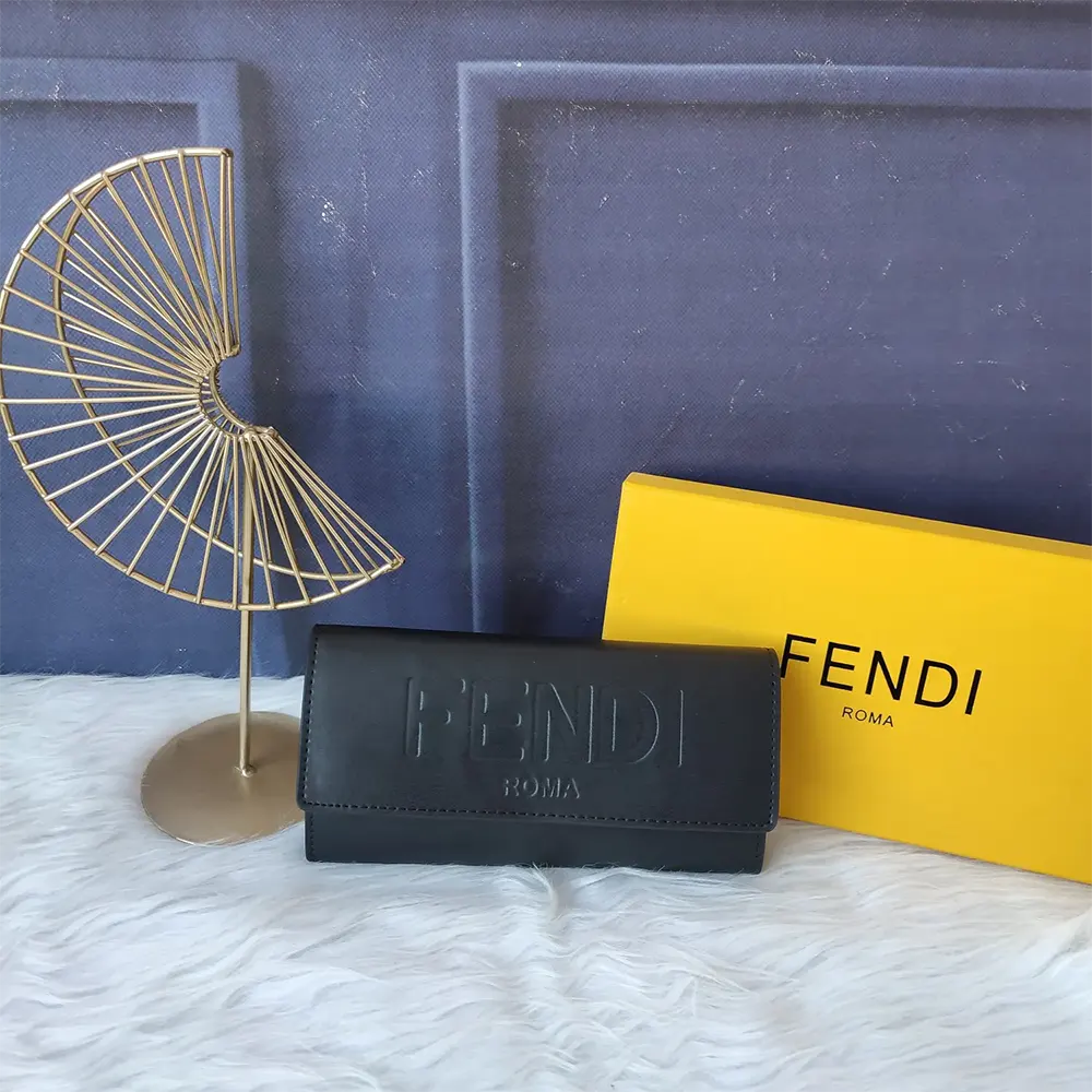 Fendi Women Continental White Leather Wallet Fastened with a Snap Button - image 9