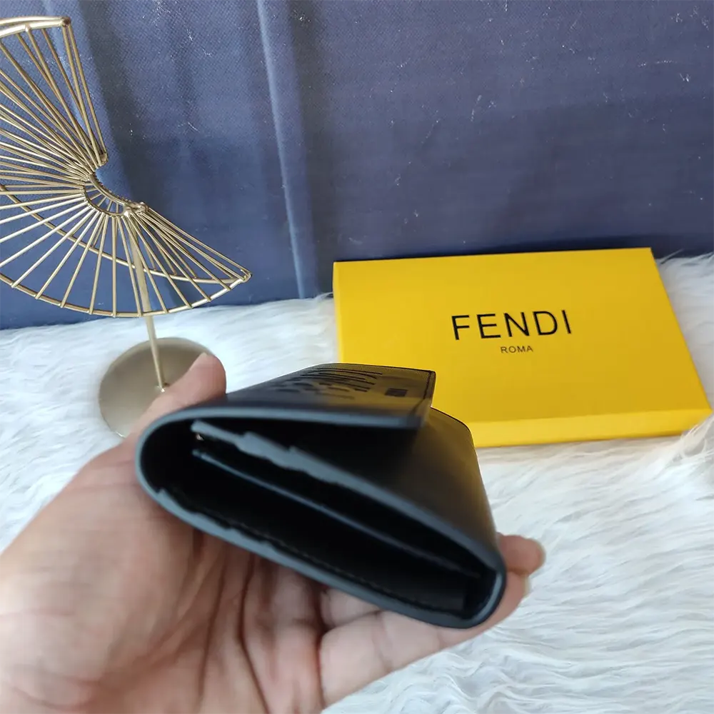 Fendi Women Continental White Leather Wallet Fastened with a Snap Button - image 13