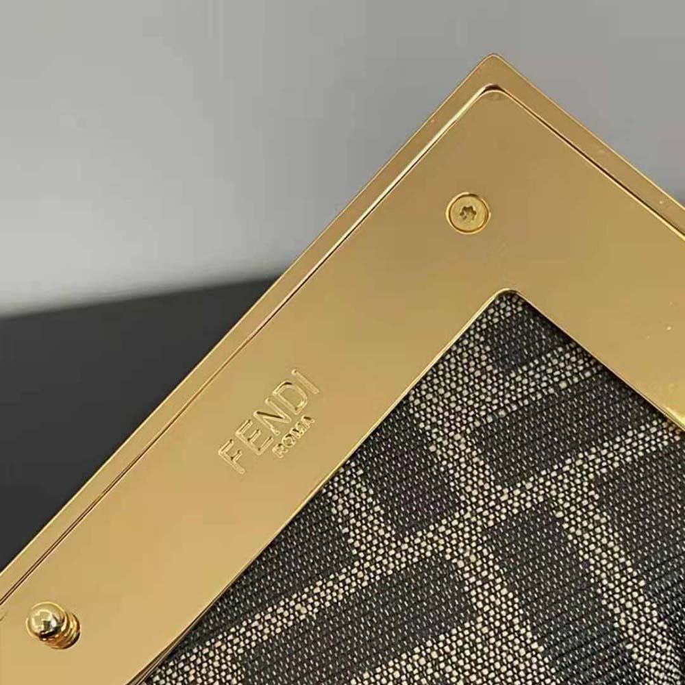 Fendi Women First Small Beige Leather Bag with Exotic Details - image 7