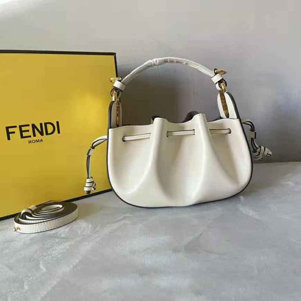Fendi Women Pomodorino White Leather Mini-Bag - image 3