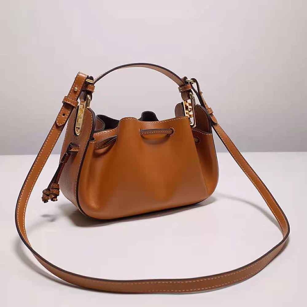 Fendi Women Pomodorino Brown Leather Mini-Bag - image 4