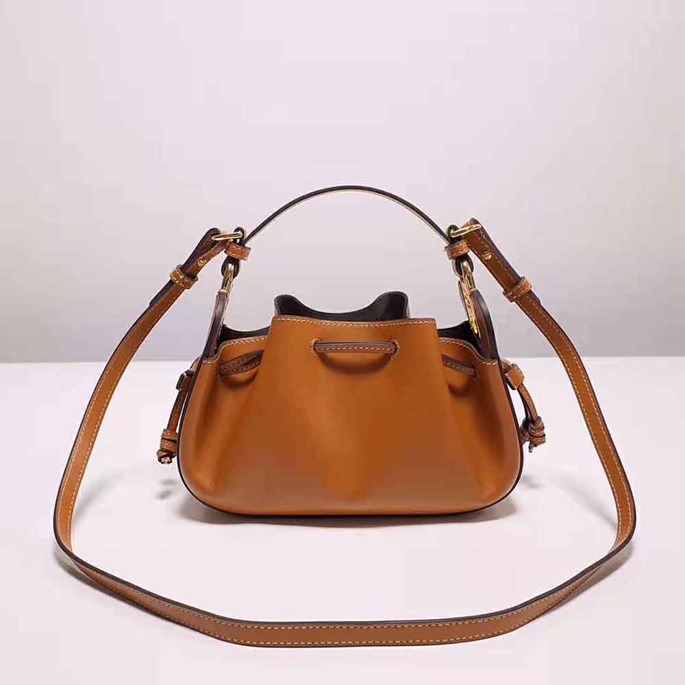 Fendi Women Pomodorino Brown Leather Mini-Bag - image 3
