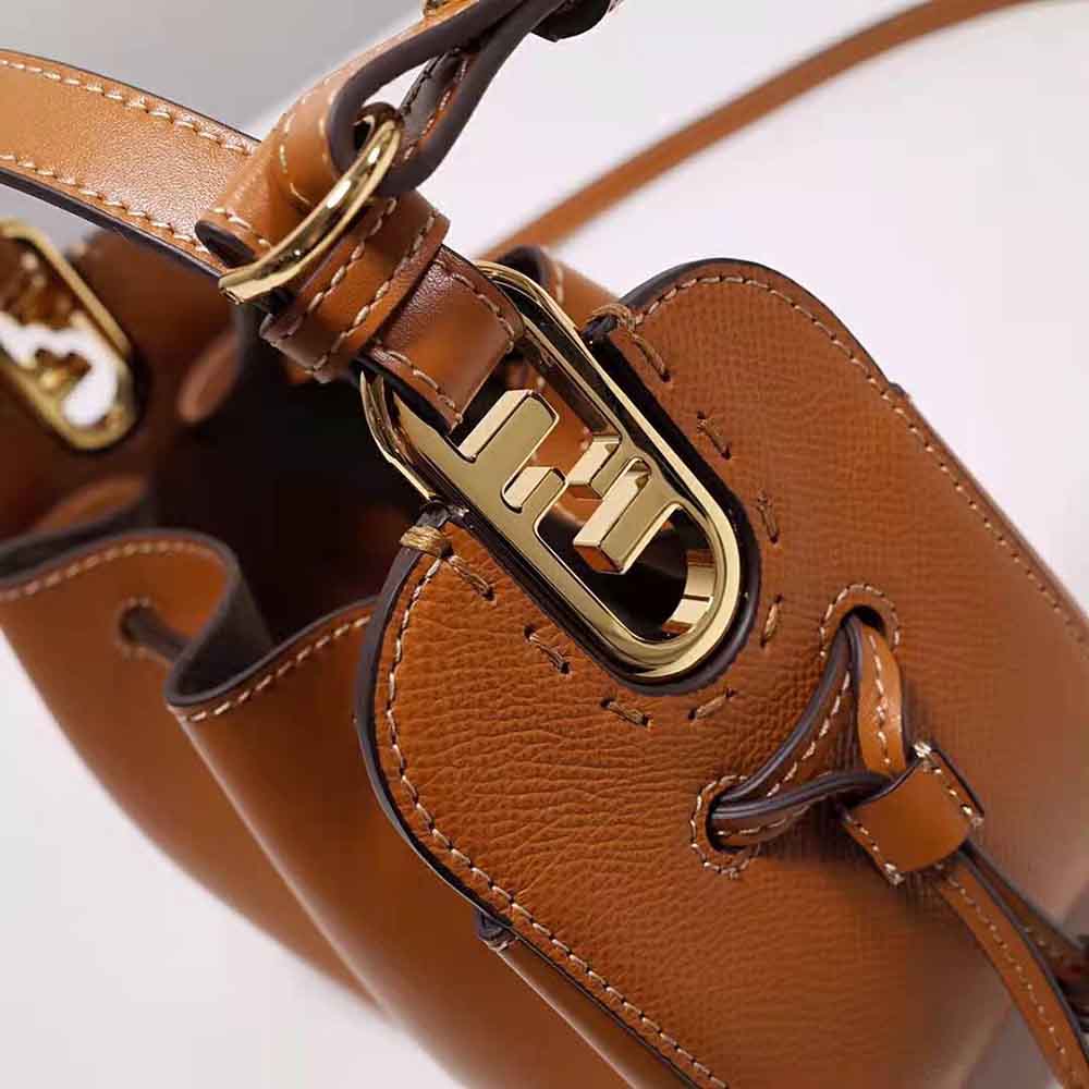 Fendi Women Pomodorino Brown Leather Mini-Bag - image 10